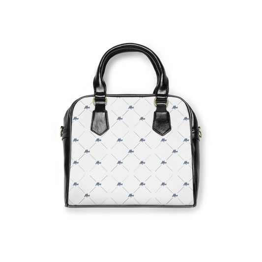 Muliti-Pattern MIND NIGHT BLUE Shoulder Handbag (White)
