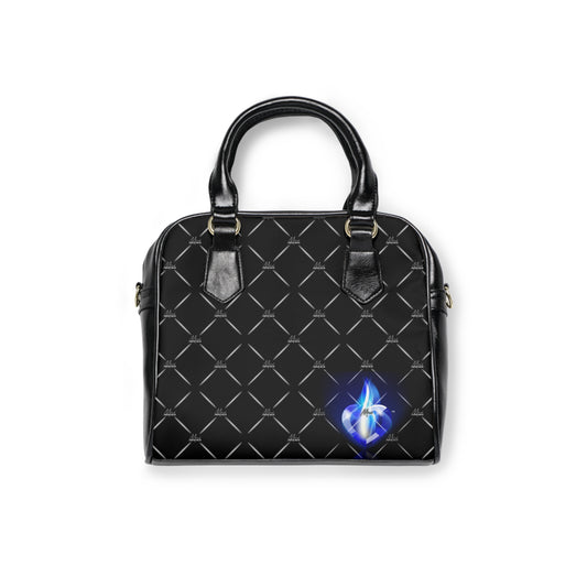 Multi-Pattern A Bampire's Heart, MIND NIGHT BLUE Shoulder Handbag (Black)