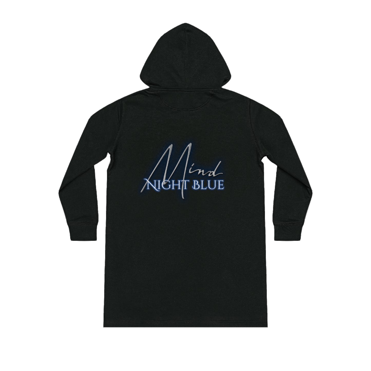 Long Hoodie Dress with Blue Bampire Logo