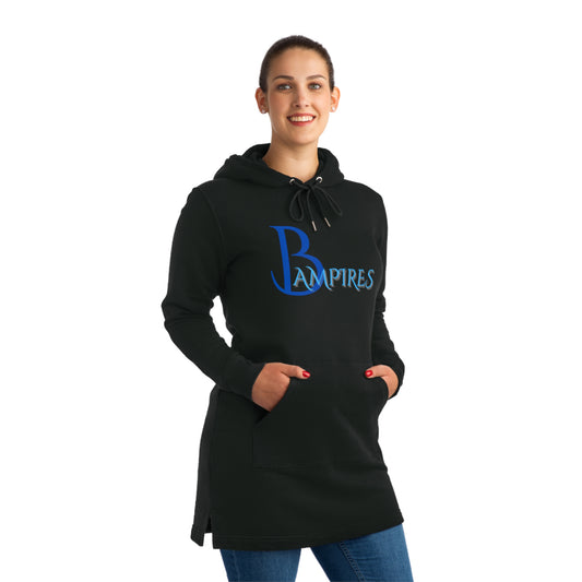 Long Hoodie Dress with Blue Bampire Logo