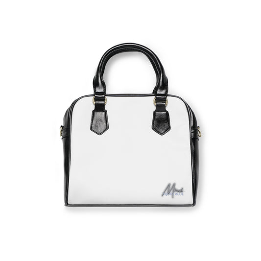 MIND NIGHT BLUE White with Black stripe Handbag